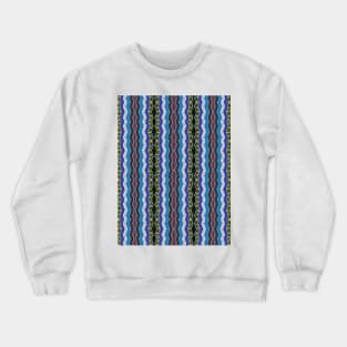 Wavy Patterned Stripes Crewneck Sweatshirt